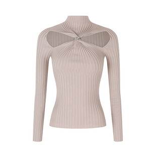 F PROJECT【腰线杀手】可拆卸卡扣针织打底衫女辣妹露肩上衣