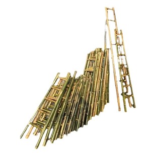 人字梯户外直梯工程梯高竹节梯毛竹梯子竹梯电力阁楼梯施工绝缘梯