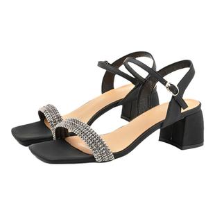 奥康仙女风凉鞋女2025年夏季新款气质名媛高跟鞋法式温柔风凉拖鞋