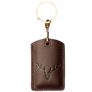 感应门禁卡套真皮水滴形小长方形电梯卡保护套迷你公交卡小区门卡