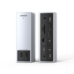 绿联typec桌面扩展坞usb分线器hdmi转换器网线读卡转接头多功能口适用macbook雷电4笔记本电脑拓展华为mate70