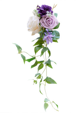 窗帘扎带配件仿真鲜花绑饰系绳