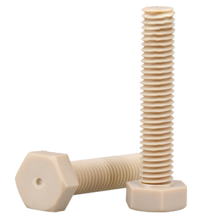 PEEK外六角螺丝耐高温绝缘六角头树脂尼龙螺栓M4M5M6M8M10M12M16