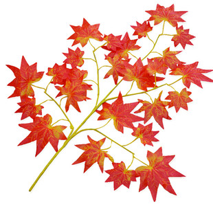 仿真枫叶多款 仿真红枫树叶子假枫树叶子仿真银杏叶 仿真枫叶装饰