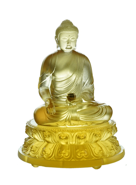 古法琉璃显宗汉传药师佛七佛摆件