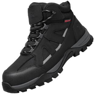 强人3515高帮鞋男户外防水登山鞋防刺穿劳保鞋厚底短靴头层牛皮潮