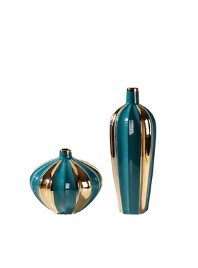 现代简约轻奢创意陶瓷花瓶摆件样板间民宿售楼处家居桌面软装饰