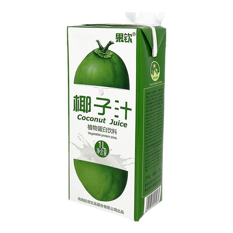 海南特产海航果钦1000ml盒装椰汁菠萝汁果汁学生早餐饮料聚会休闲