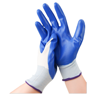 居安思劳保手套耐磨工作丁腈橡胶防滑防水加厚浸胶皮工地干活作业