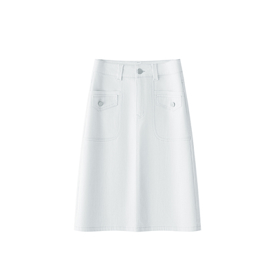 高腰显瘦小个子A字牛仔半身裙女