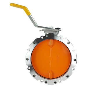 料搅拌站水泥罐涡轮蝴蝶阀柄粉体放料单双法兰手动粉尘蝶阀