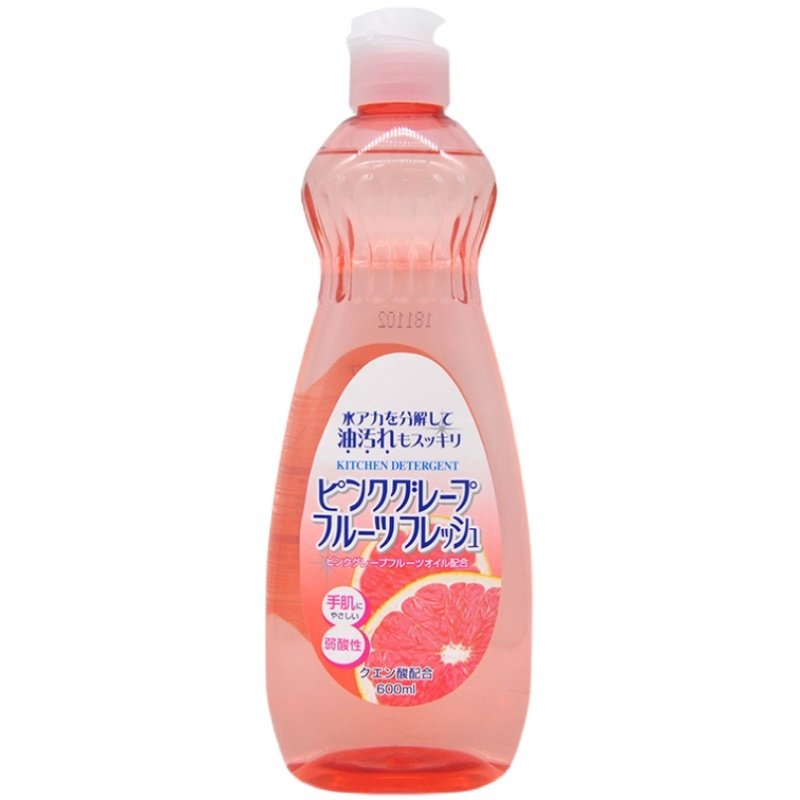 日本火箭洗洁精餐具果蔬清洁剂去油中性不伤手无添加600ml3瓶装