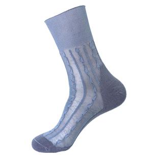 松口丝袜男棉底防滑锦纶丝袜宽松罗口不勒腿老年无痕袜耐磨大码