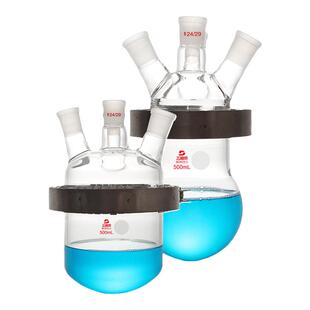 SAIEISE 开口反应器 筒形平圆底球型分体式釜单三四五口盖子卡箍