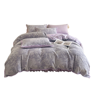 a类母婴级双层纱四件套纯棉100全棉床单被套床笠床裙款床上用品女