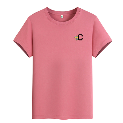 2025全棉短袖t恤男夏季青年圆领纯棉休闲宽松大码情侣潮款体恤衫