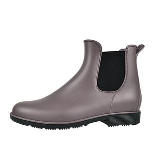 富足平安雨鞋晴雨两穿马丁靴英伦风中筒厚底女靴防水切尔西短靴子