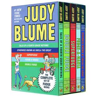 朱迪布鲁姆法吉系列故事5本礼盒装 英文原版 Judy Blume’s Fudge Box Set 英文版美国进口儿童幽默成长小说桥梁书 进口英语书籍