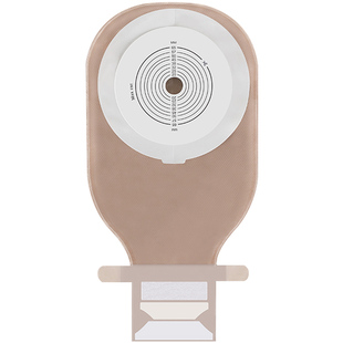 思泰利造口袋可排气孔可冲洗魔术贴双层底盘一件式肠造瘘袋0242E