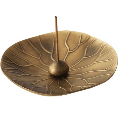 中式九孔莲花线香香座纯铜香插