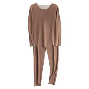 蚕丝保暖内衣男套装德绒羊毛发热加绒薄款秋衣秋裤女士保暖衣冬季