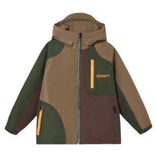 【三防】MQD童装白鸭绒保暖中大童儿童撞色羽绒服中长款外套男童