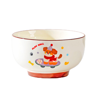 怀瑾陶瓷米饭碗家用2026新款高颜值卡通吃饭碗汤碗面碗好看的餐具
