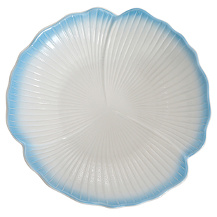 渐变碟子陶瓷家用菜盘汤盘创意不规则盘子轻奢高档酒店餐具可微波