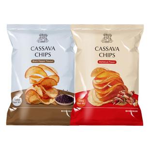 Cassava chips印尼进口LERNA莱纳木薯片黑胡椒烧烤味膨化食品138g