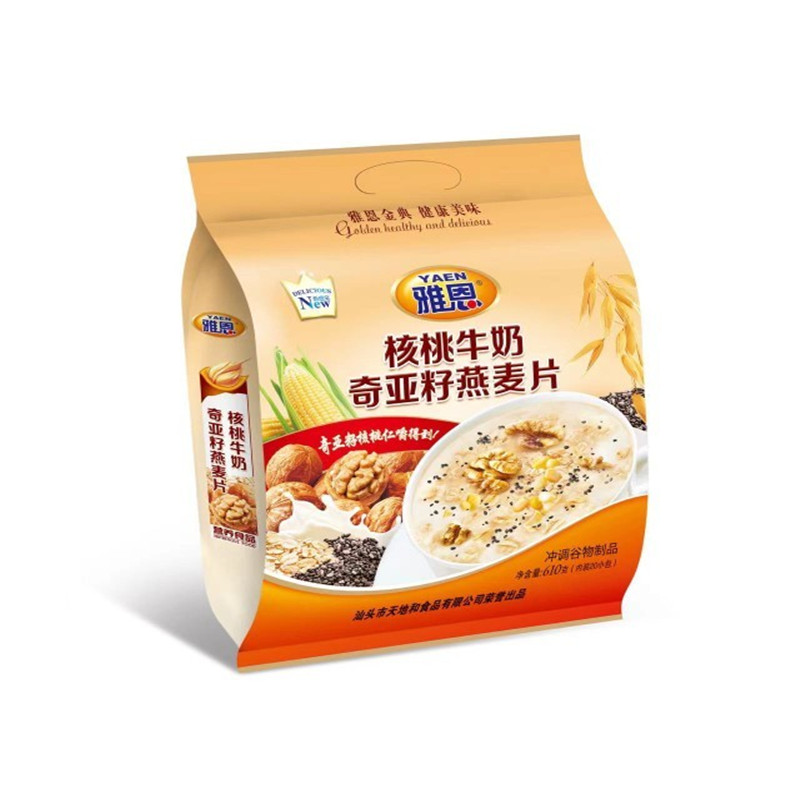 雅恩核桃即食免煮牛奶燕麦片