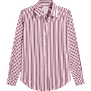 [易打理]Brooks Brothers/布克兄弟女士25秋冬新品纯棉竖条纹衬衫
