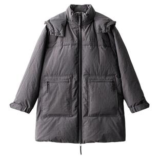 梭家｜月亮忘了｜匈牙利进口95白鹅绒黑茶灰匹马棉工装高端羽绒服