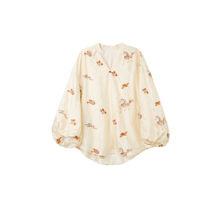 宫小妍【马踏祥云】新中式穿搭国风长袖衬衫6011240