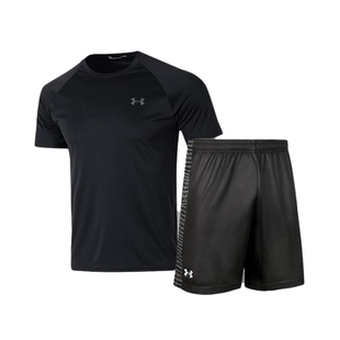 UA安德玛速干跑步运动套装男士春季篮球服健身服训练T恤短袖短裤