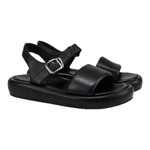 fed休闲凉鞋夏季新款女鞋黑色真皮厚底一字带凉鞋女款S0331-YA819