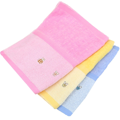 梦尔丝纯棉蜜蜂柔软儿童毛巾浴巾