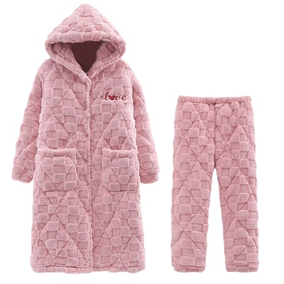 芬腾正品秋冬季情侣珊瑚绒夹棉袄