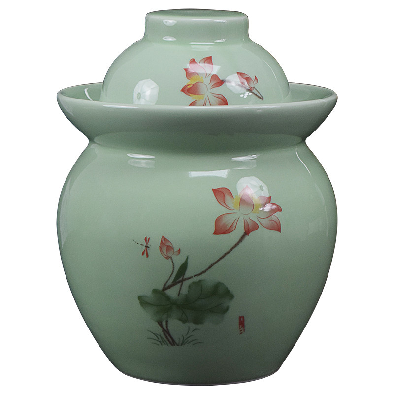 宝曦瑶老式陶瓷泡菜坛子带盖