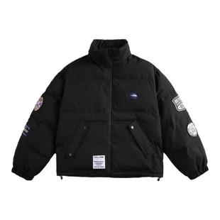 TIRED冬季美式复古贴标工装夹克棉衣男女宽松情侣加厚保暖棉服潮