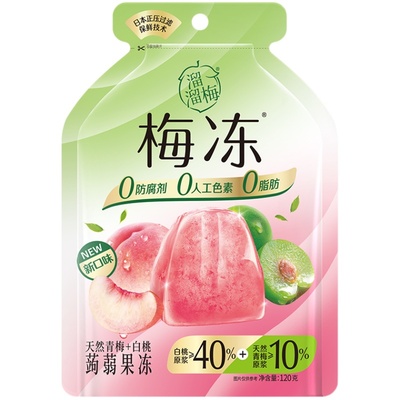 溜溜梅梅冻120g白桃味蒟蒻果冻