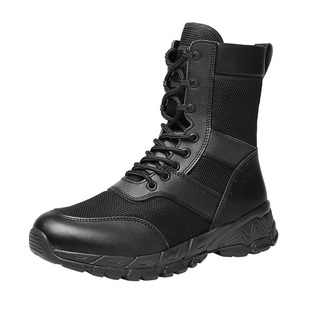 强人3515男靴超轻透气夏训靴户外工装靴男保安训练战术靴高帮靴子