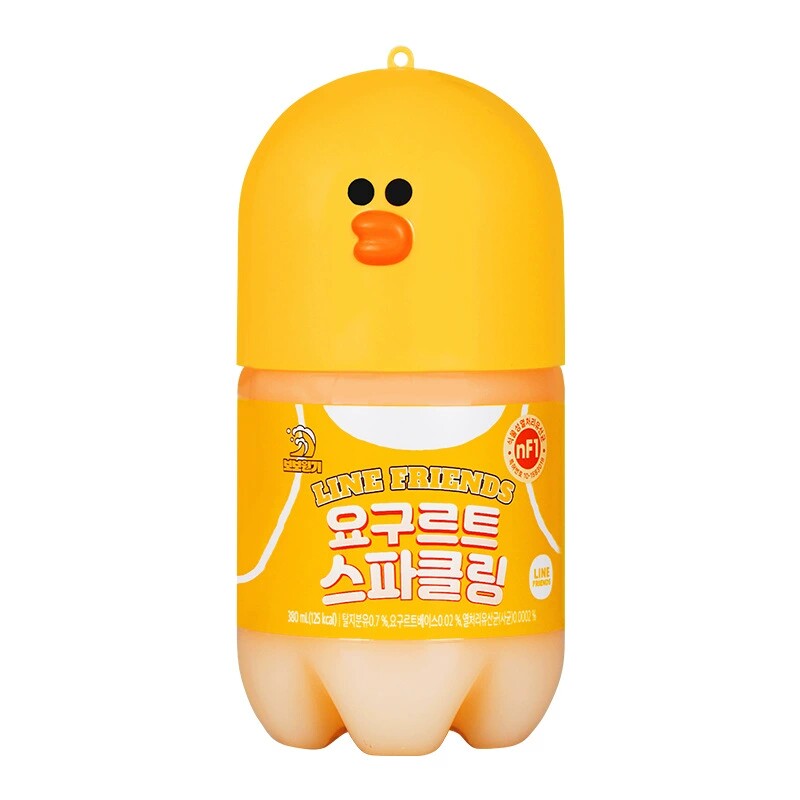 韩国进口波波元气乳酸菌味饮料布朗熊/可妮兔/丘可/莎莉鸡380ml