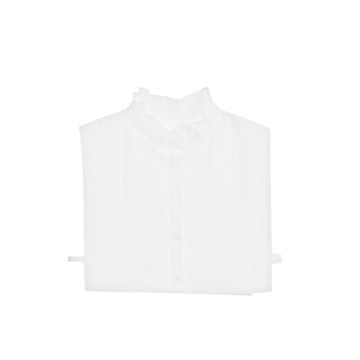 通勤好帮手~显瘦白色木耳边假领