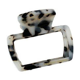 PINK小嫩粉韩国醋酸法式碎花轻柔镂空抓夹女夹脑勺发夹百搭头饰品