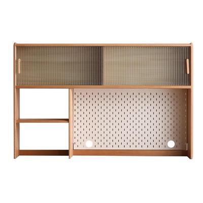 岳珧全实木长虹玻璃桌上书架