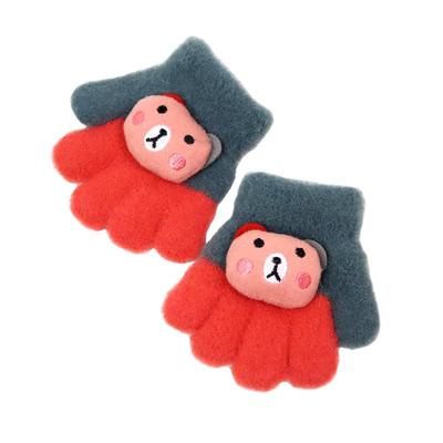 人酷卡通保暖0-3岁秋冬分指手套