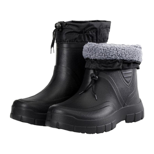 雪地靴男防水雨靴加绒防滑保暖棉鞋一体洗车厨师冷藏垂钓劳保雨鞋