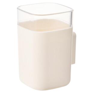 日本卫生间电动牙刷置物架壁挂式洗漱台免打孔牙膏浴室迷你收纳筒