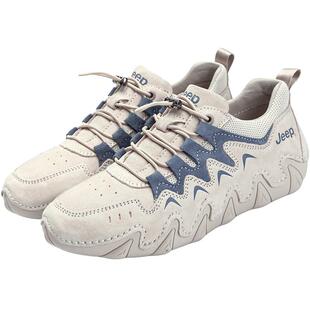 jeep吉普复古德训鞋女2026春季新款免系带一脚蹬女鞋运动鞋软底