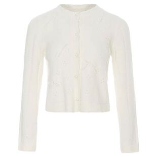 sincethen 小香风针织衫白色薄款开衫外套短款外搭上衣毛衣女早春